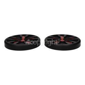 BISSELL Wheels Qty-2 With Axle And E-ring Red Berends, 1609717