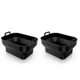 Shark Ninja Set of 2 Collapsible Rectangular Air Fryer Silicone Trays (x2) - XSKLRGTRYEUUK 