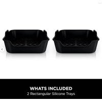 Shark Ninja Set of 2 Rigid Rectangular Air Fryer Silicone Trays - XSKRGDTRYEUUK