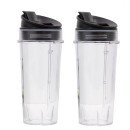 Shark Twin Pack 470ml Cups with Sip & Seal Lids - XSK472UK