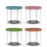 Shark Ninja Ice Cream Maker Dessert Tubs with Coloured Lids (Set of 4) - XSKPNTLID4EUK